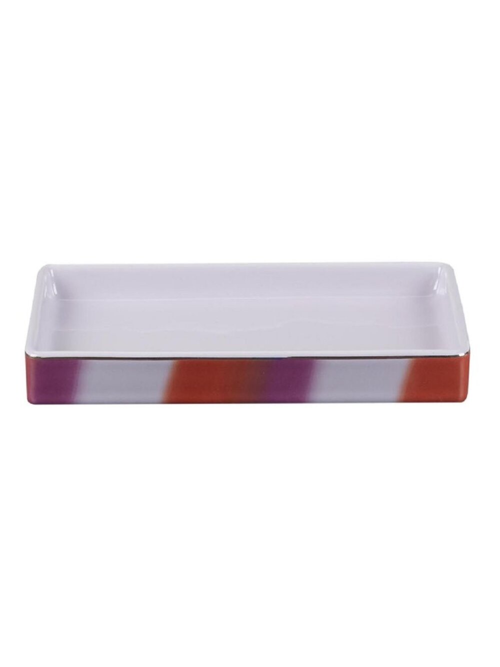 new Wild Sage Tiger Wash Stripe 9"x5"x1" Ceramic BATHROOM VANITY TRAY